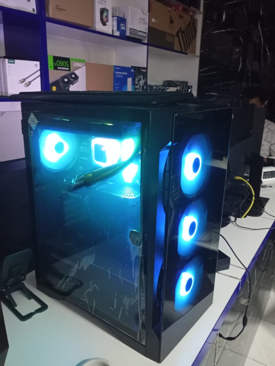 Custom built gaming workstation PC RGB liquid cooled NVIDIA RTX Dubai UAE